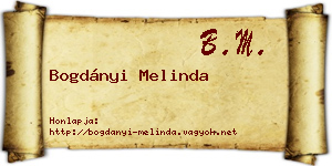 Bogdányi Melinda névjegykártya